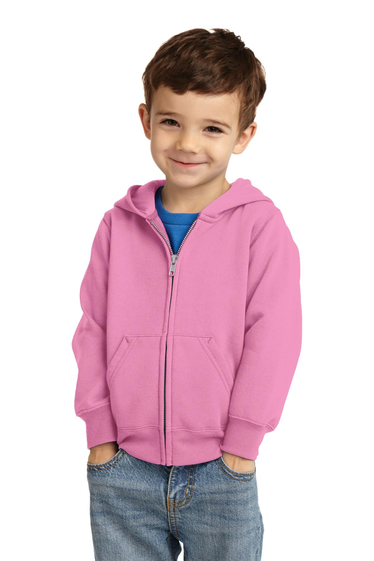 Port & Company ® Toddler Core Fleece Full-Zip Hooded Sweatshirt. CAR78TZH