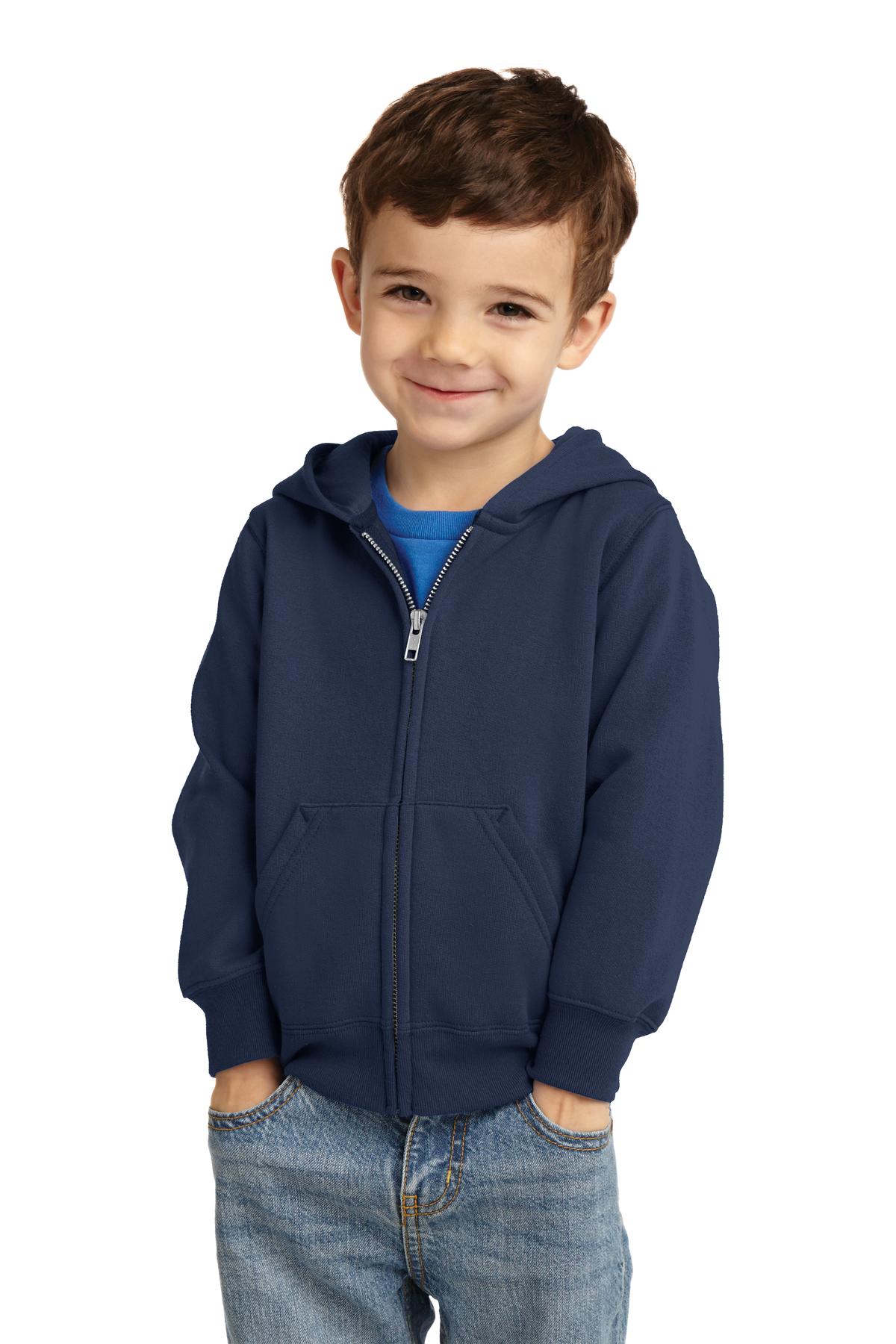 Port & Company ® Toddler Core Fleece Full-Zip Hooded Sweatshirt. CAR78TZH