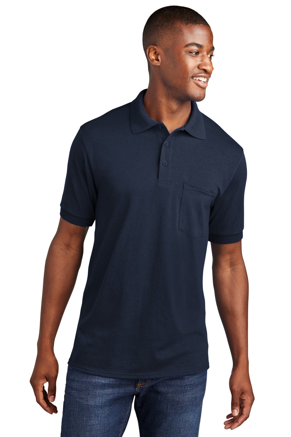Port & Company ® Core Blend Jersey Knit Pocket Polo. KP55P