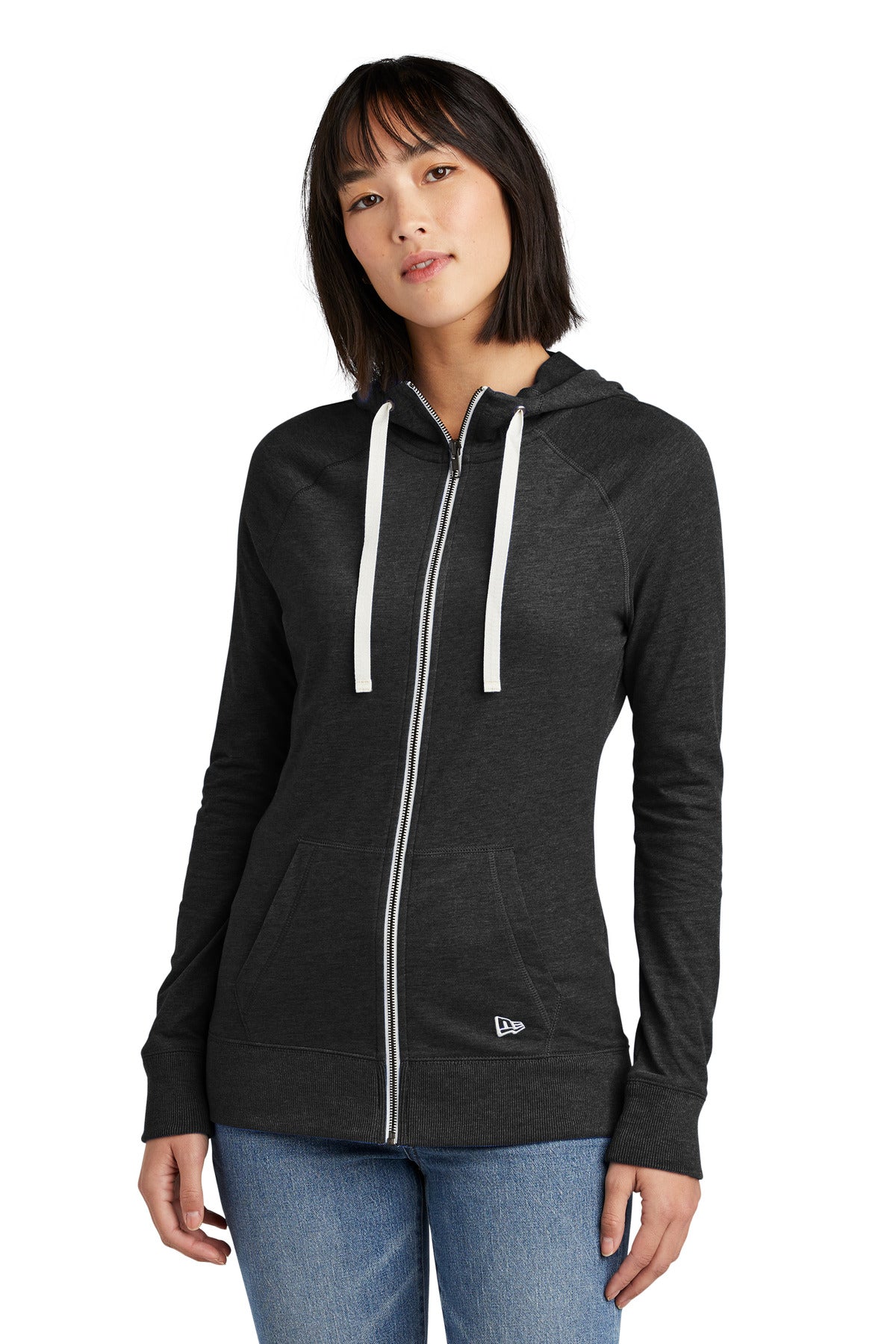 New Era ® Women's Sueded Cotton Blend Full-Zip Hoodie. LNEA122