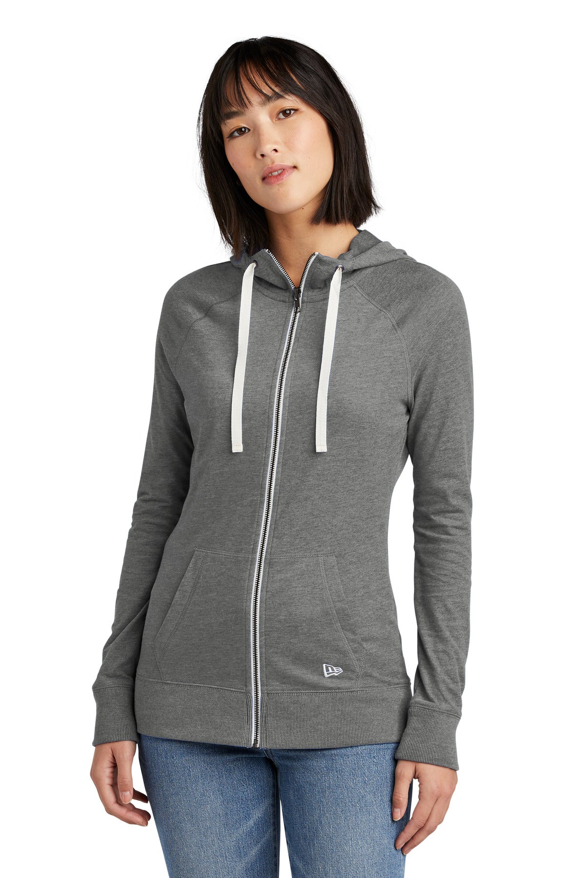 New Era ® Women's Sueded Cotton Blend Full-Zip Hoodie. LNEA122