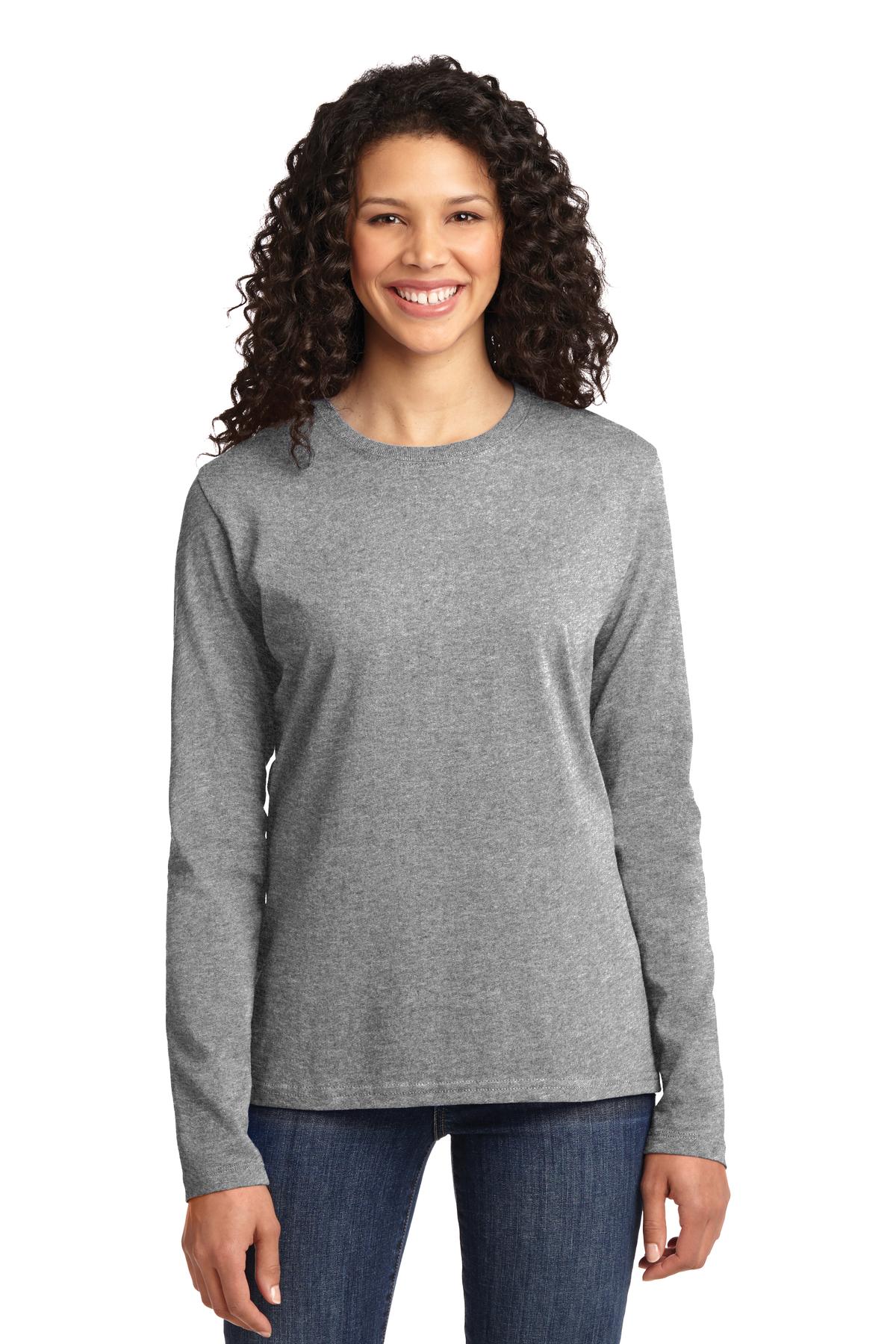 Port & Company ® Women's Long Sleeve Core Cotton Tee. LPC54LS