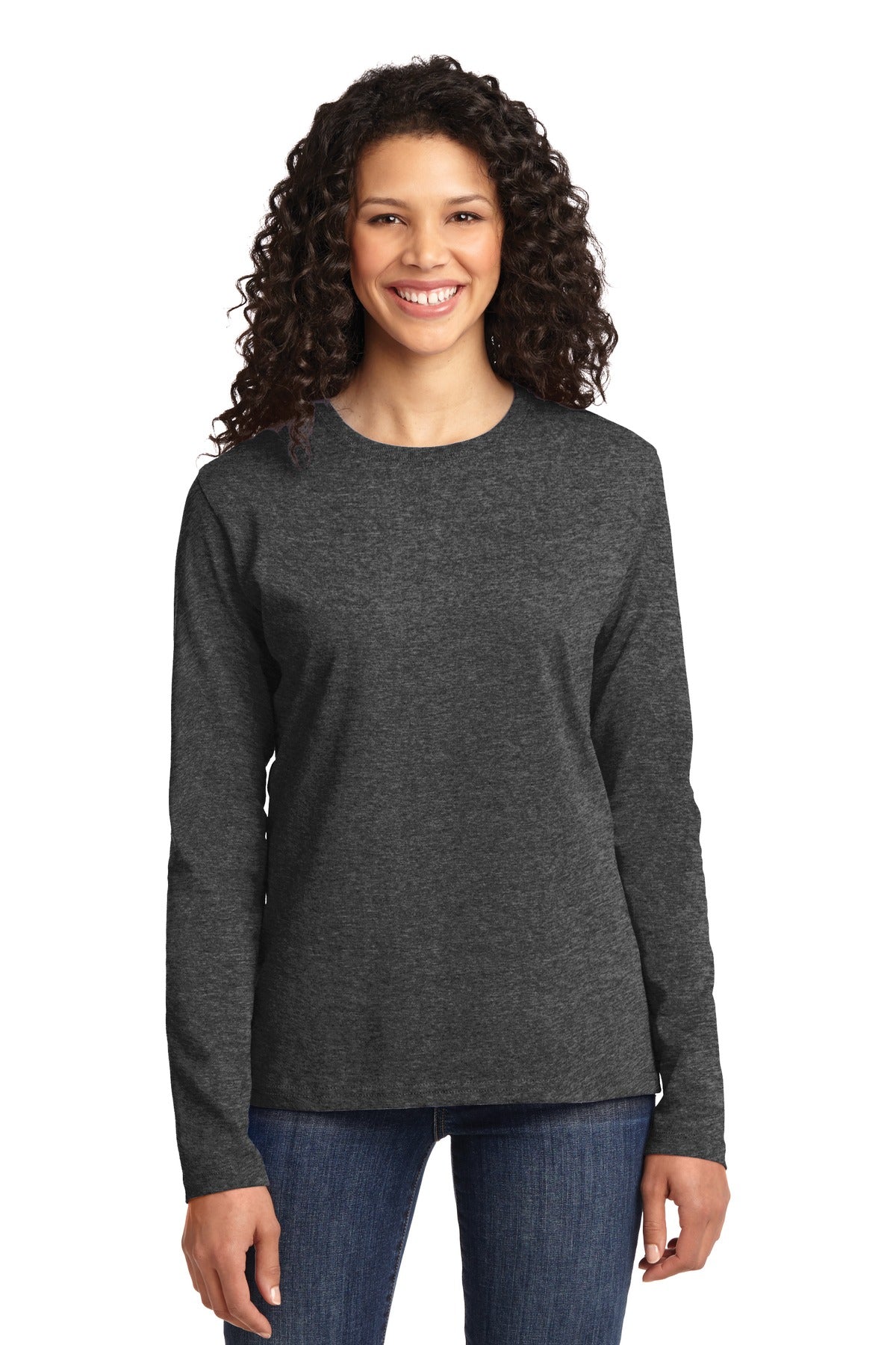 Port & Company ® Women's Long Sleeve Core Cotton Tee. LPC54LS