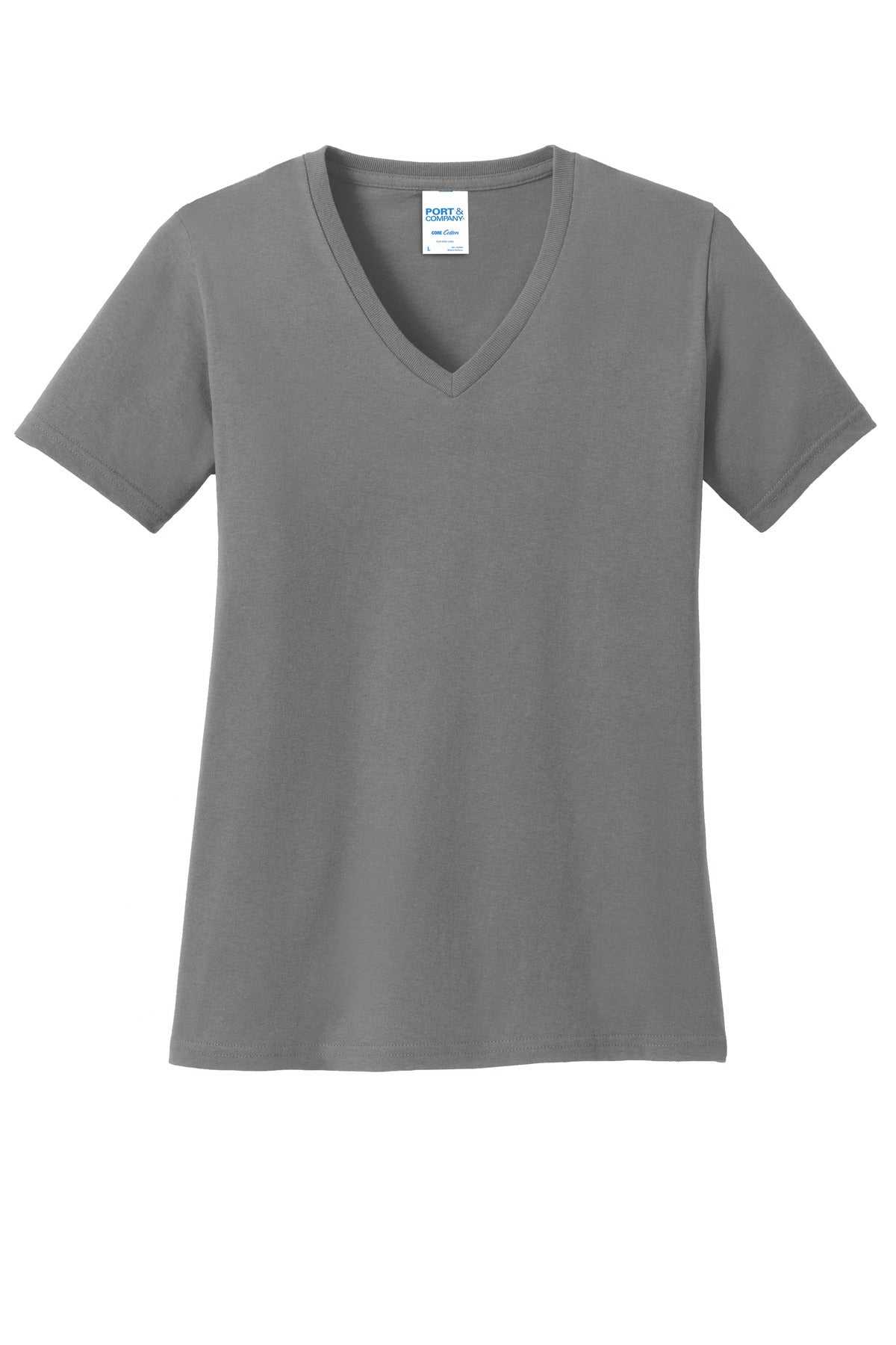 Port & Company ® Women's Core Cotton V-Neck Tee. LPC54V