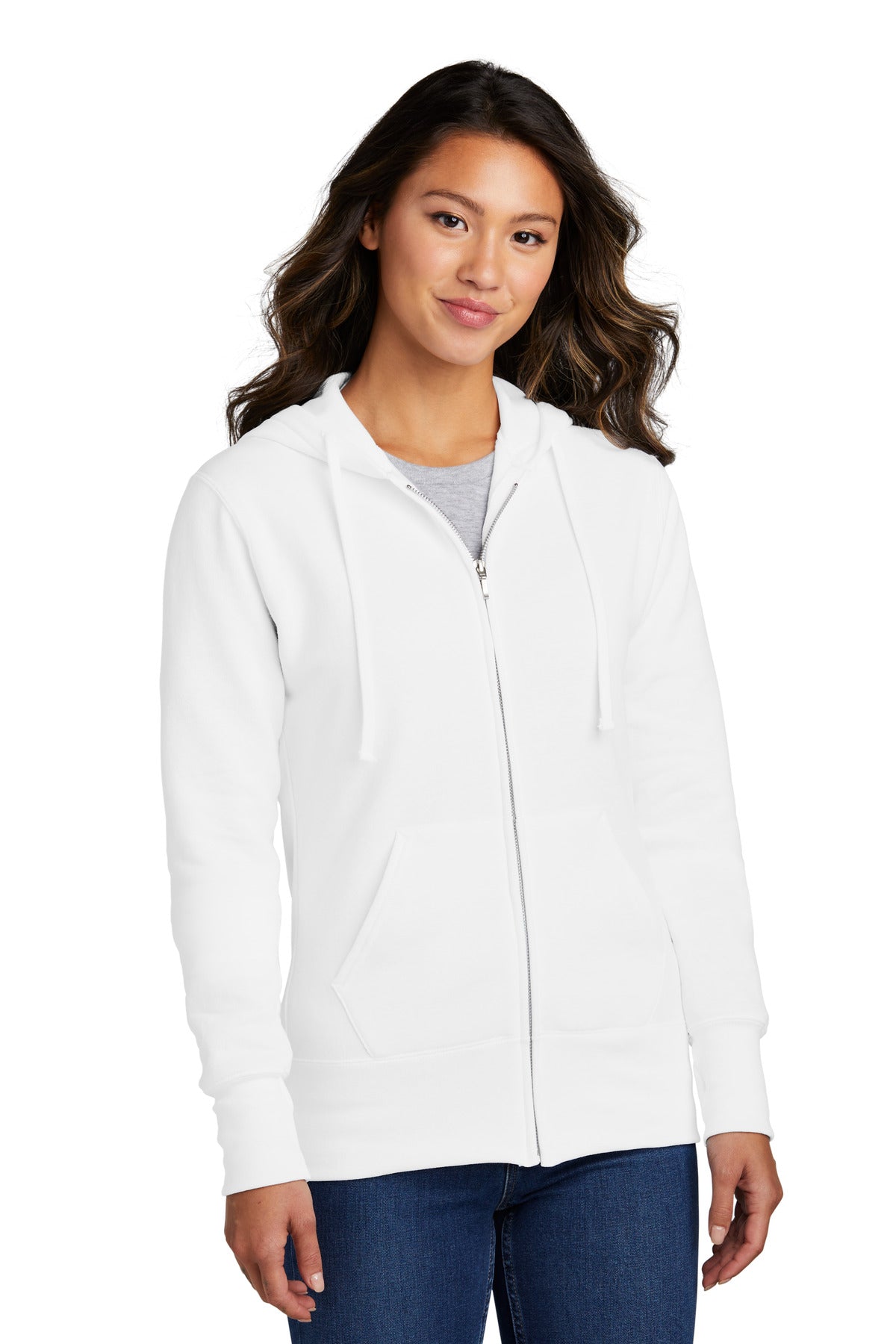 Port & Company ® Women's Core Fleece Full-Zip Hooded Sweatshirt. LPC78ZH
