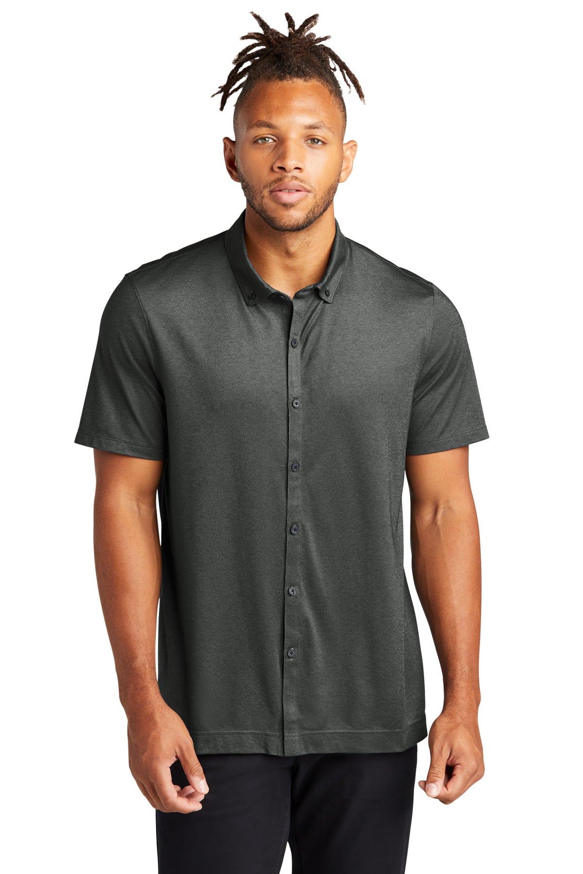Mercer+Mettle ® Stretch Pique Full-Button Polo MM1006