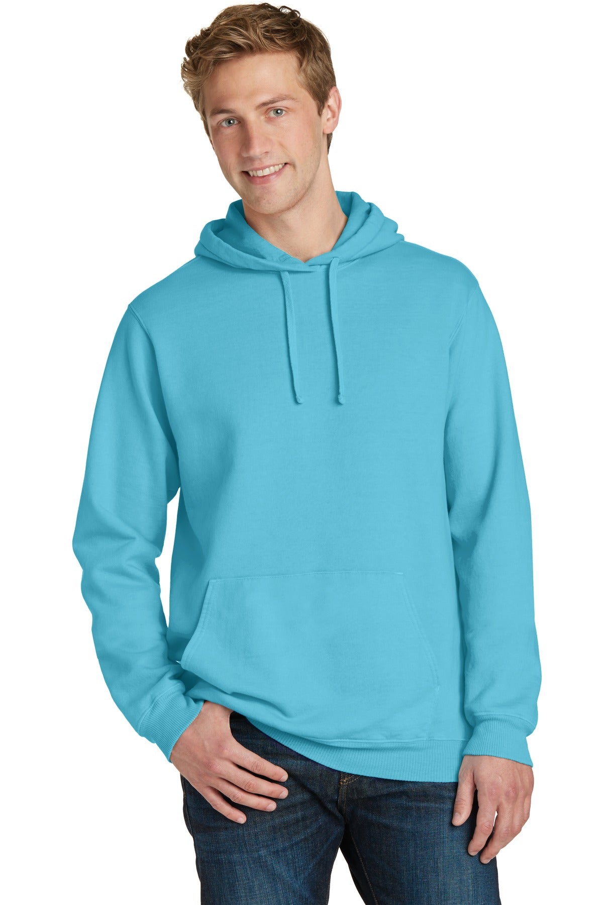 Port & Company ® Beach Wash ® Garment-Dyed Pullover Hooded Sweatshirt. PC098H