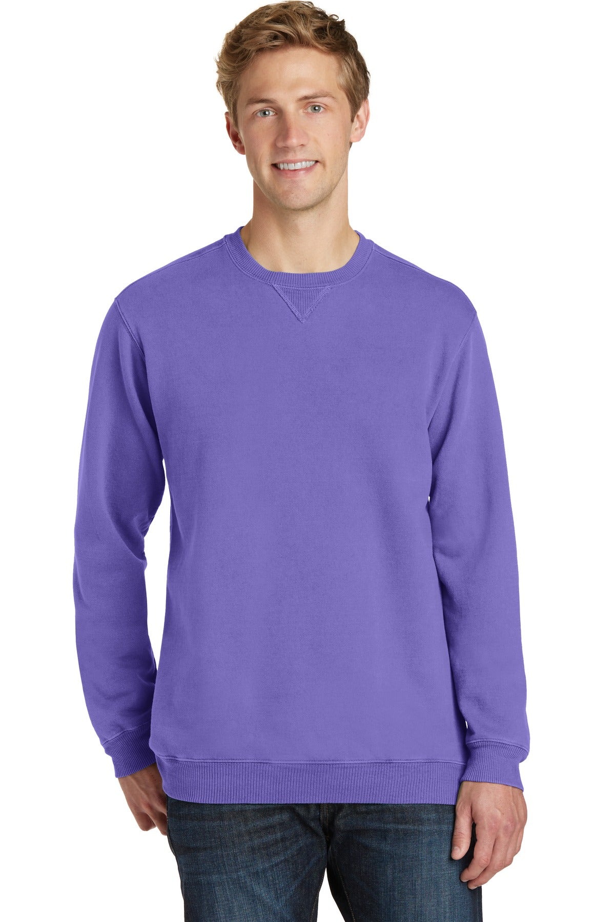 Port & Company ® Beach Wash ® Garment-Dyed Crewneck Sweatshirt PC098