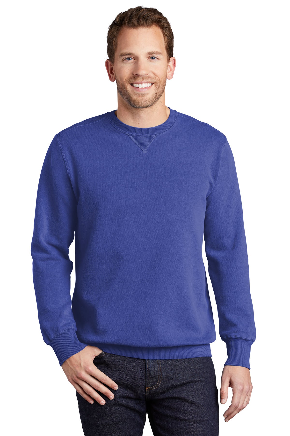 Port & Company ® Beach Wash ® Garment-Dyed Crewneck Sweatshirt PC098