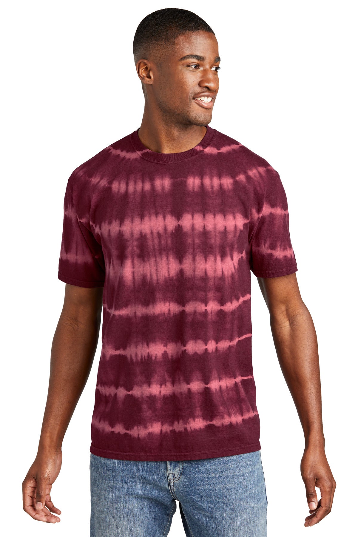 Port & Company ® Allover Stripe Tie-Dye Tee PC142