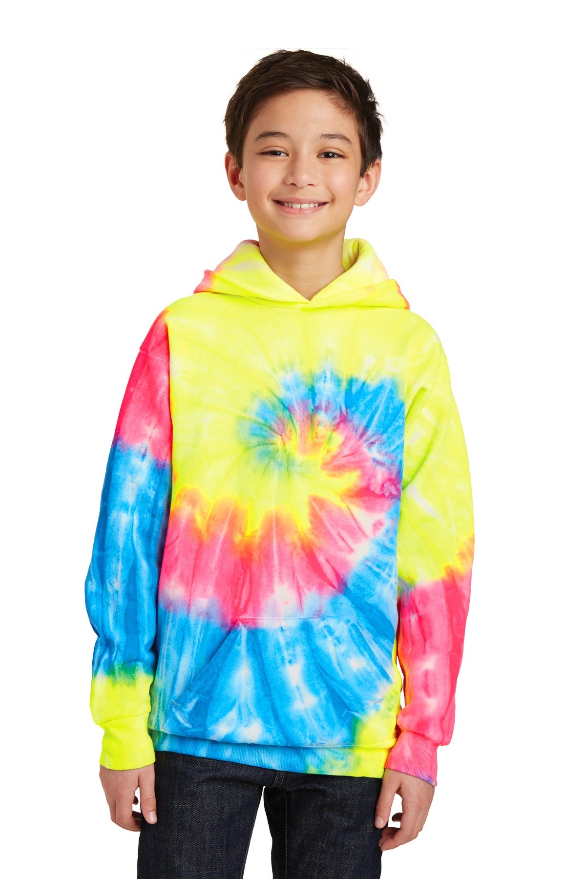 Port & Company ® Youth Tie-Dye Pullover Hooded Sweatshirt. PC146Y
