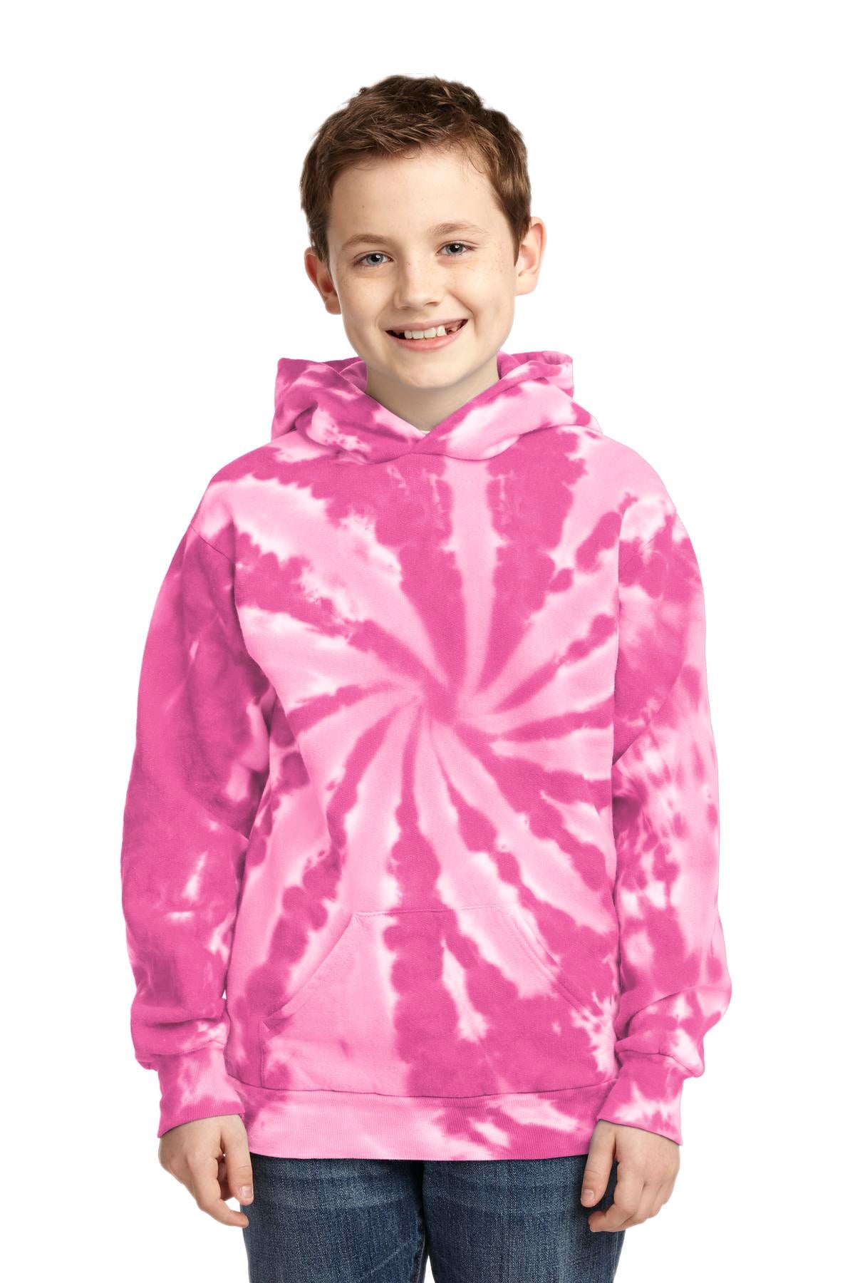 Port & Company ® Youth Tie-Dye Pullover Hooded Sweatshirt. PC146Y