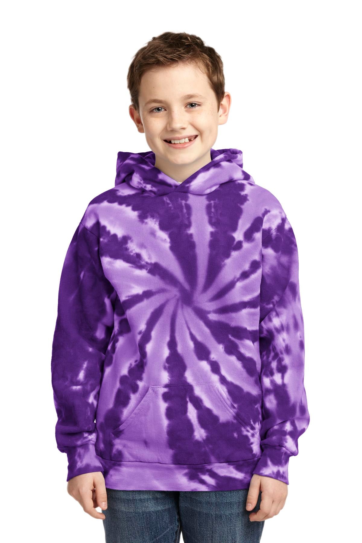Port & Company ® Youth Tie-Dye Pullover Hooded Sweatshirt. PC146Y