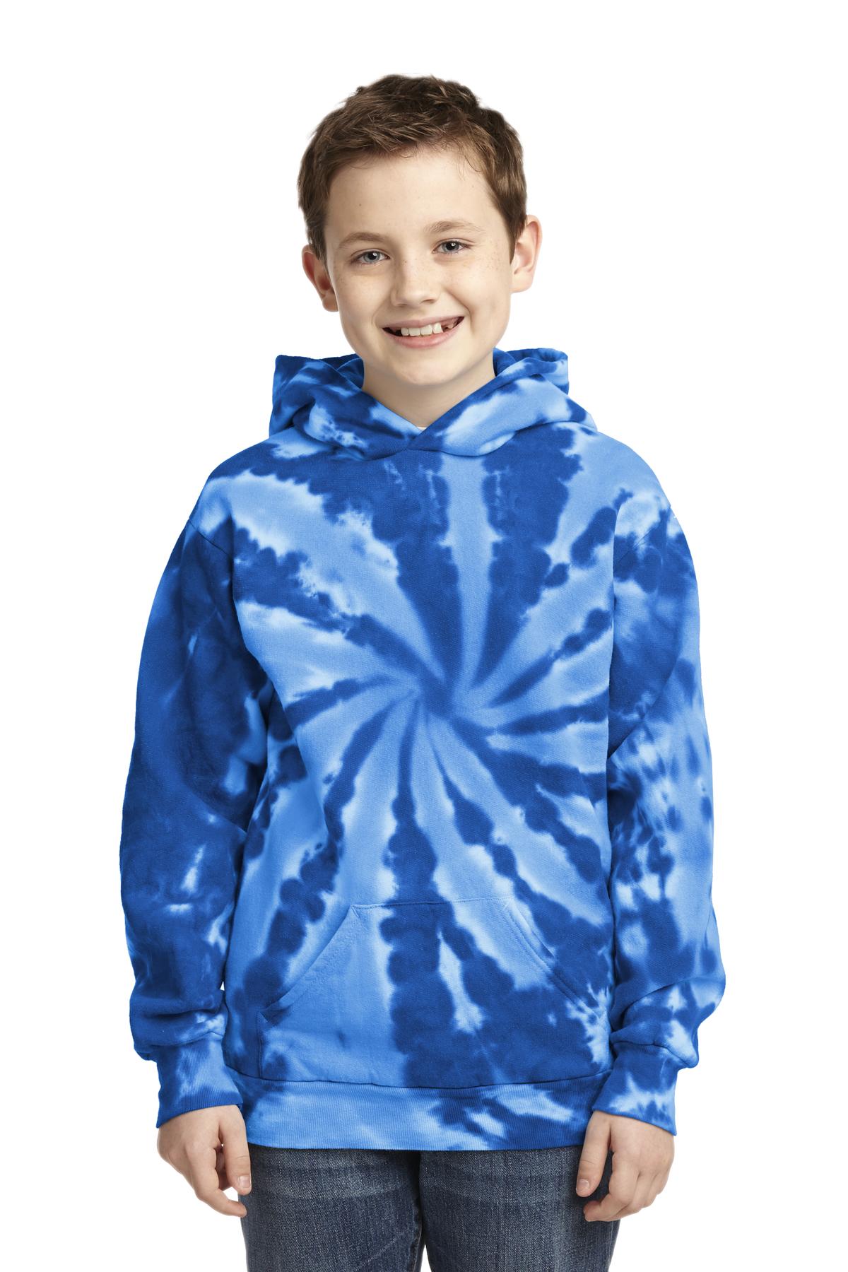 Port & Company ® Youth Tie-Dye Pullover Hooded Sweatshirt. PC146Y