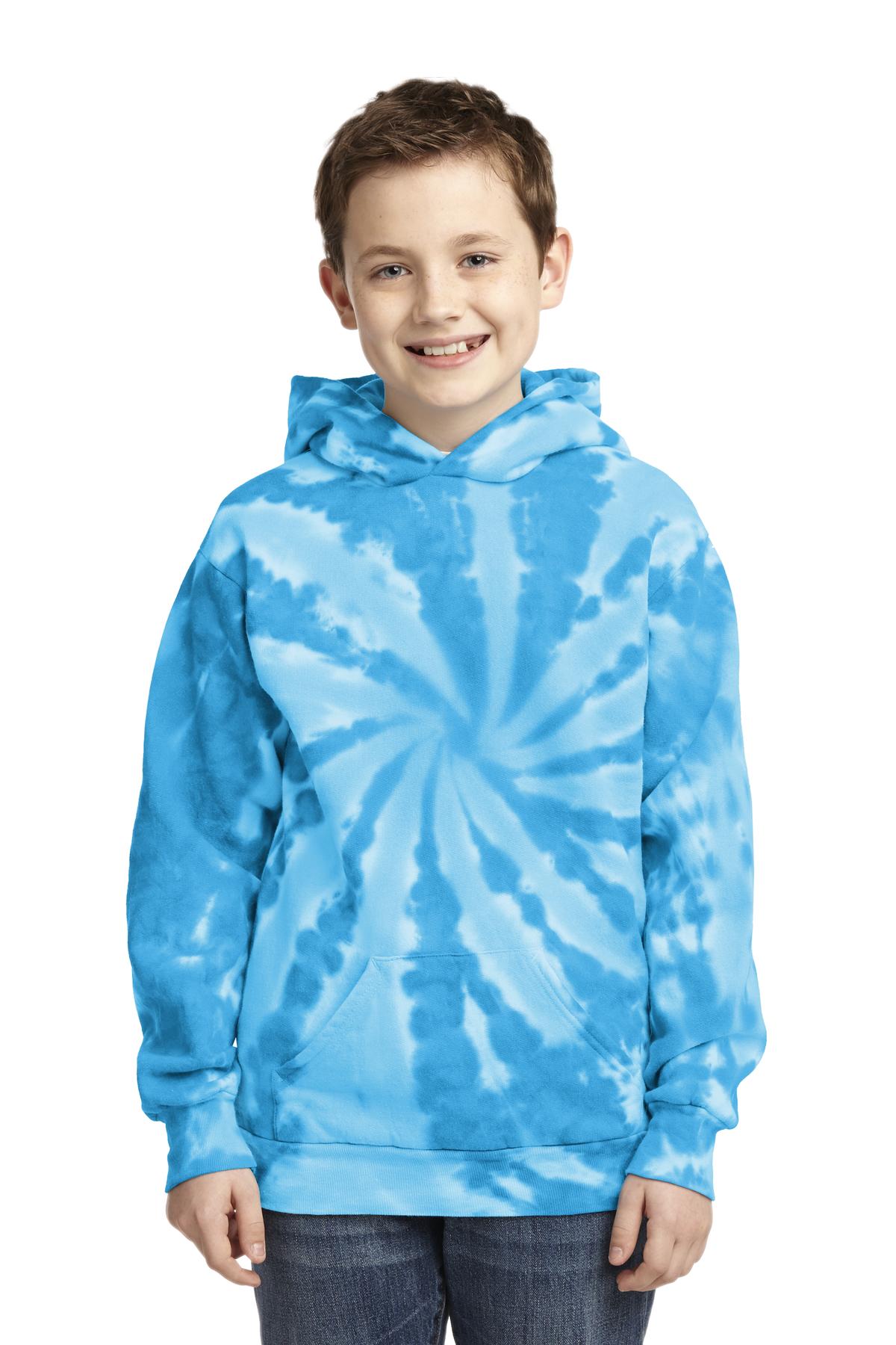 Port & Company ® Youth Tie-Dye Pullover Hooded Sweatshirt. PC146Y