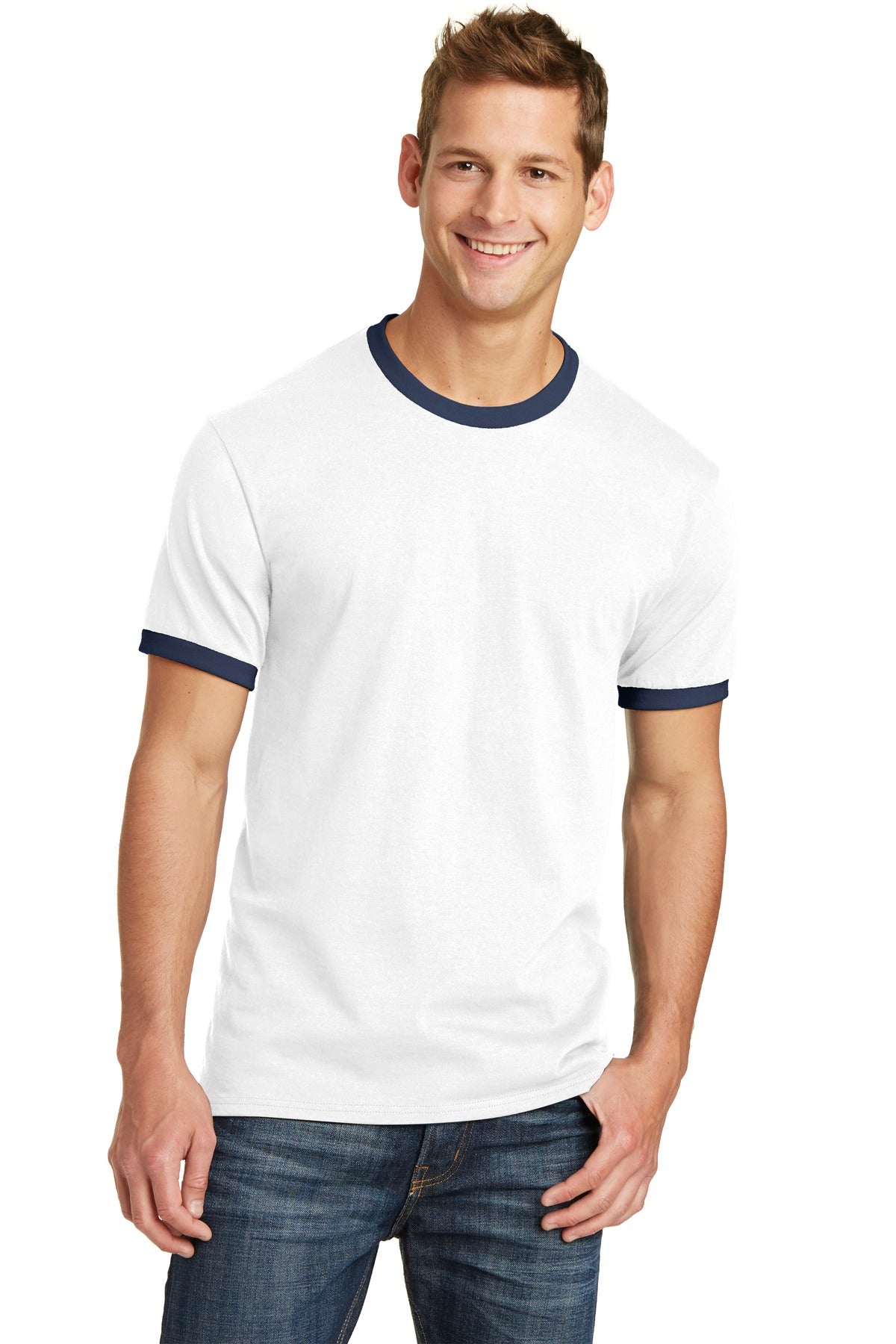 Port & Company ® Core Cotton Ringer Tee. PC54R