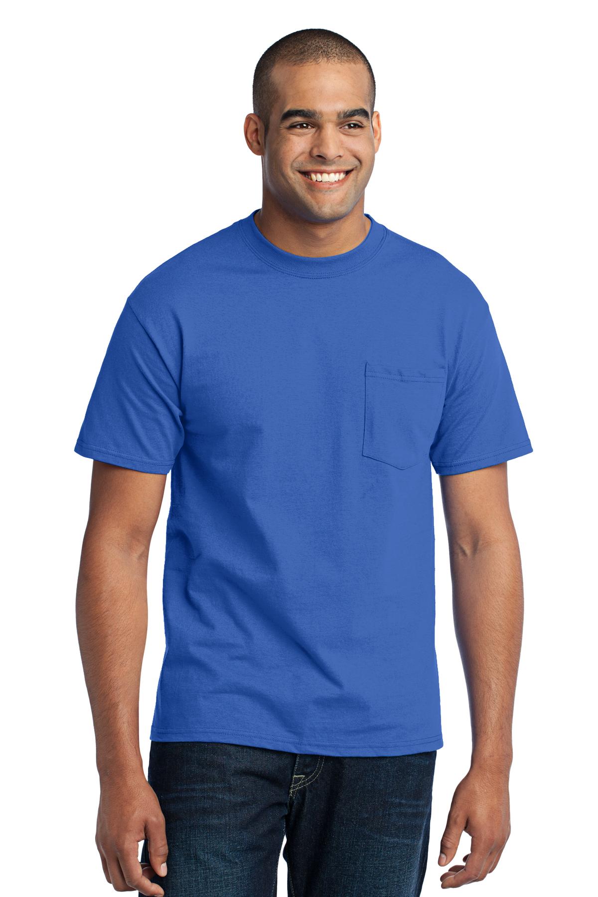 Port & Company ® Tall Core Blend Pocket Tee. PC55PT