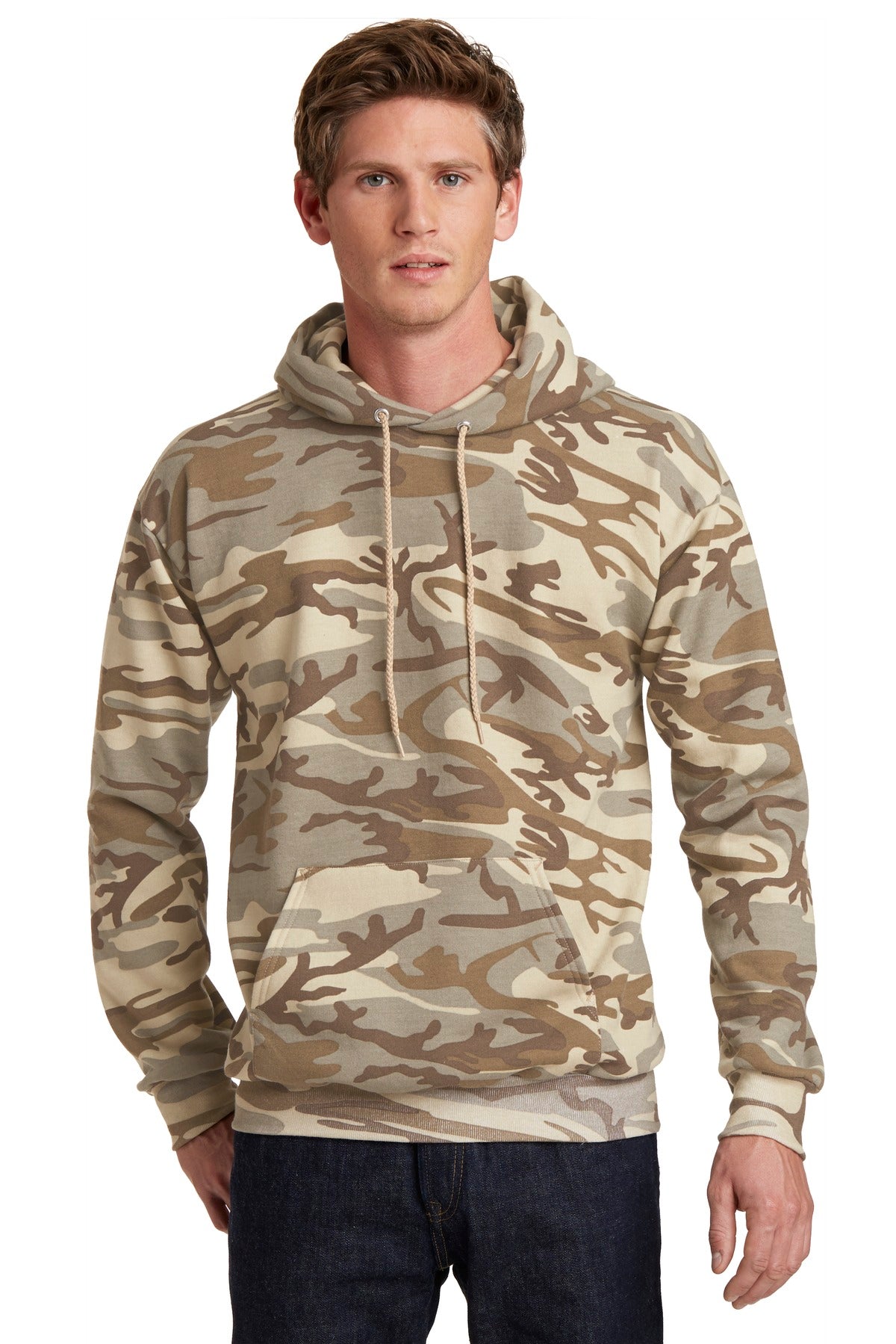 Port & Company ® Core Fleece Camo Pullover Hooded Sweatshirt. PC78HC