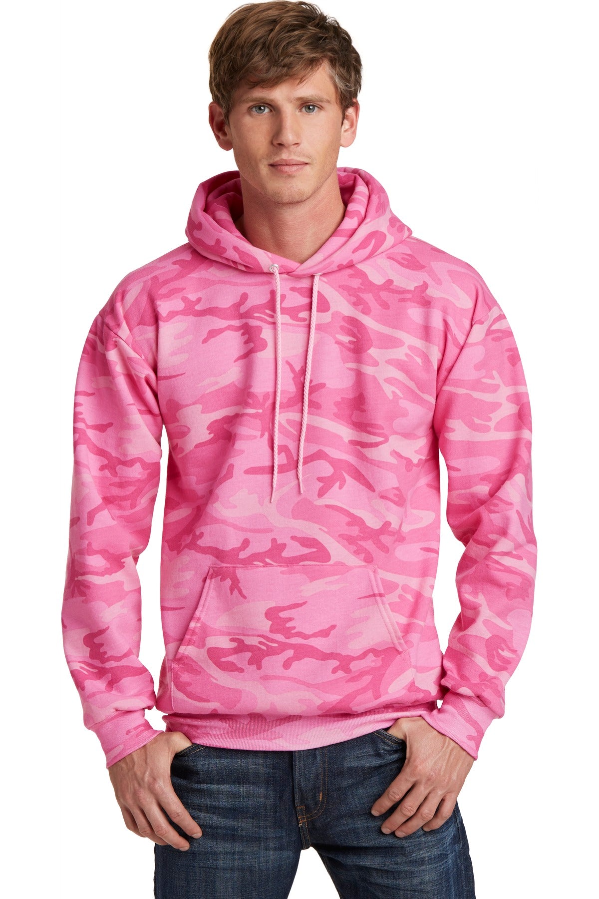 Port & Company ® Core Fleece Camo Pullover Hooded Sweatshirt. PC78HC