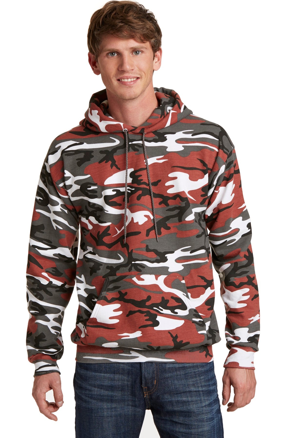 Port & Company ® Core Fleece Camo Pullover Hooded Sweatshirt. PC78HC