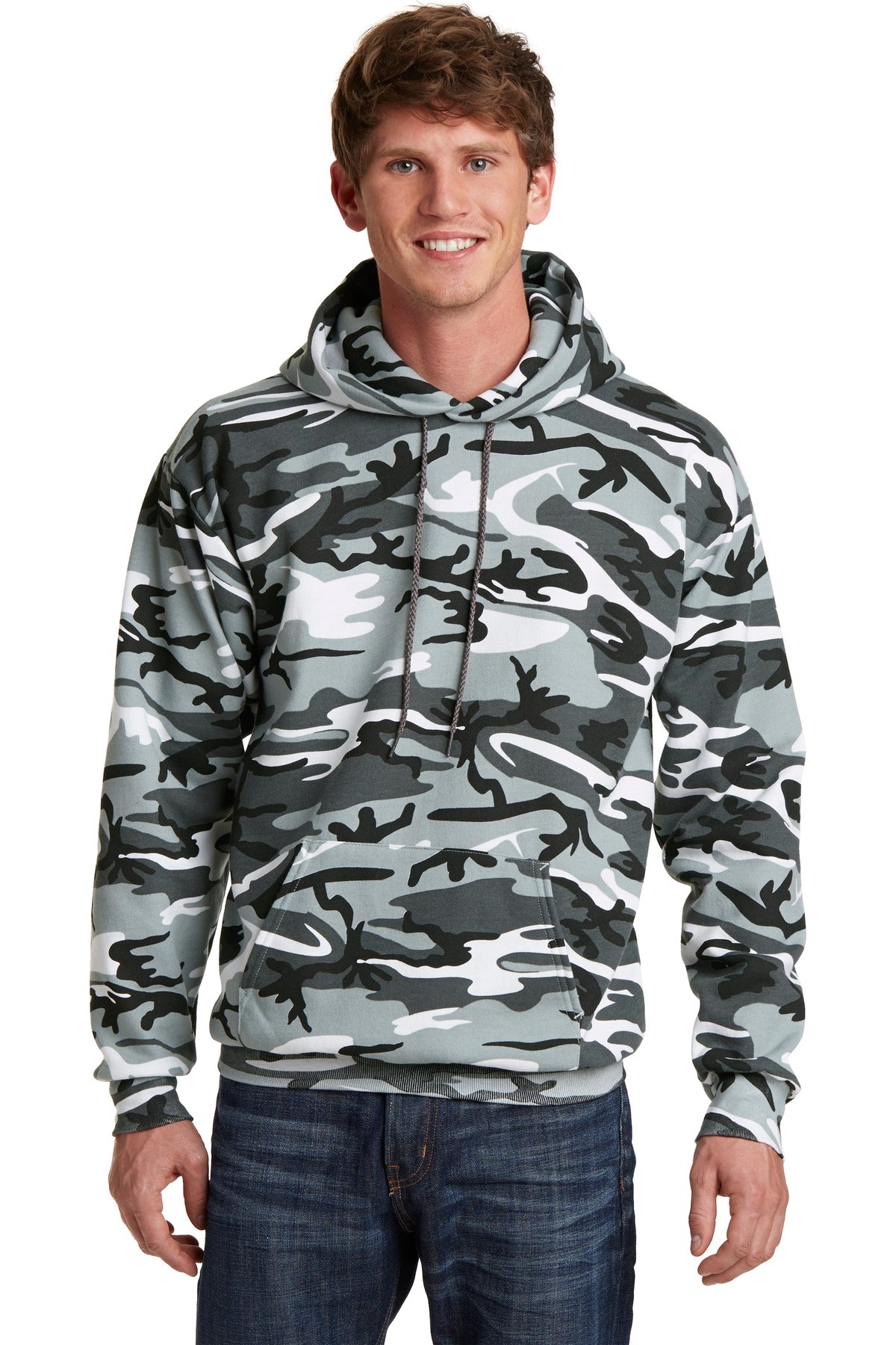 Port & Company ® Core Fleece Camo Pullover Hooded Sweatshirt. PC78HC