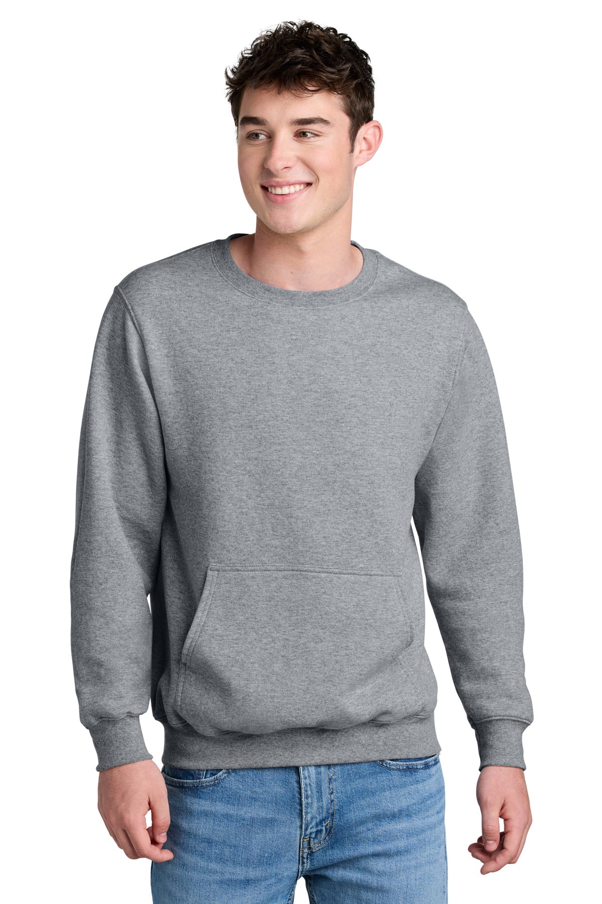 Port & Company ® Core Fleece Crewneck Pocket Sweatshirt PC78PKT