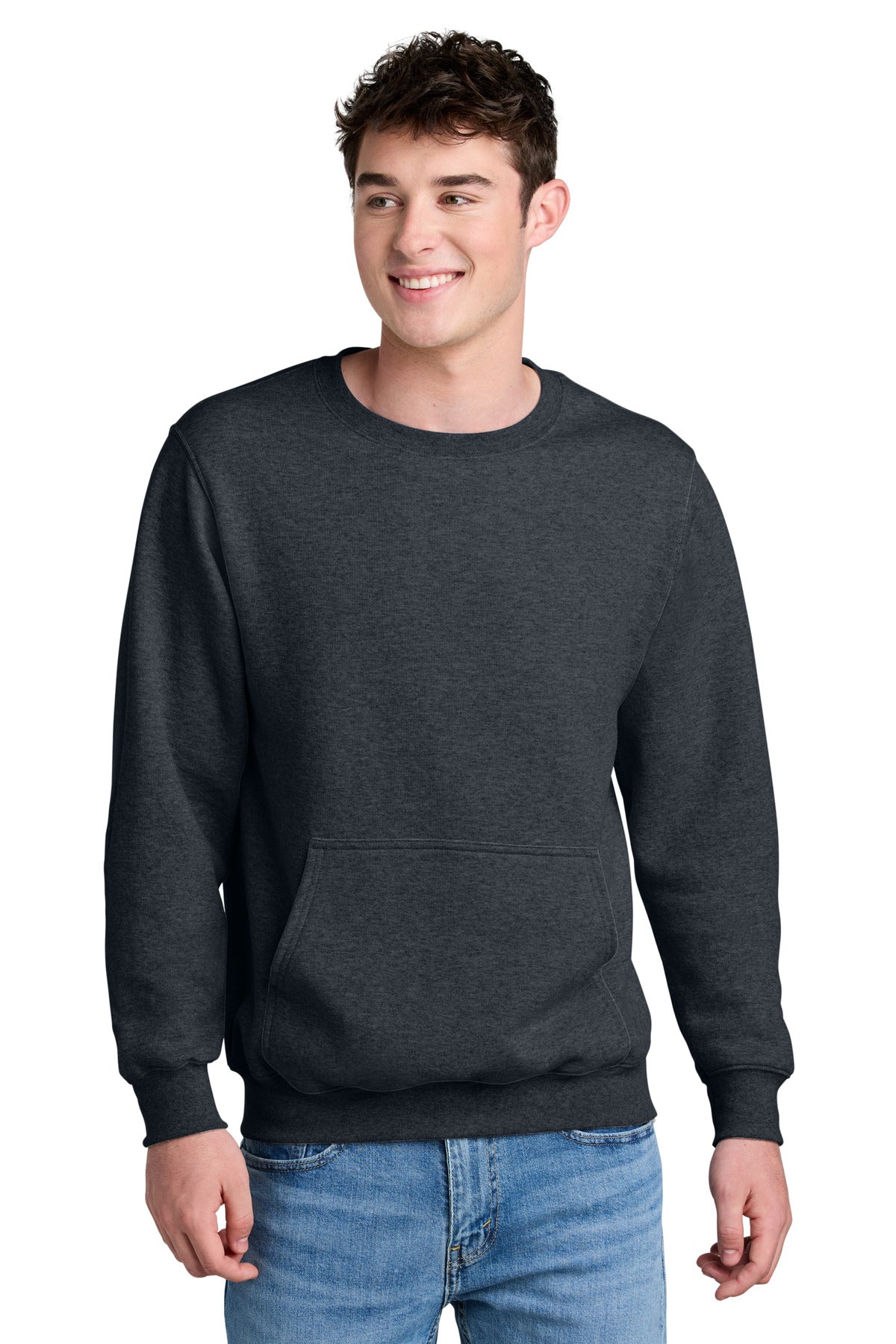 Port & Company ® Core Fleece Crewneck Pocket Sweatshirt PC78PKT