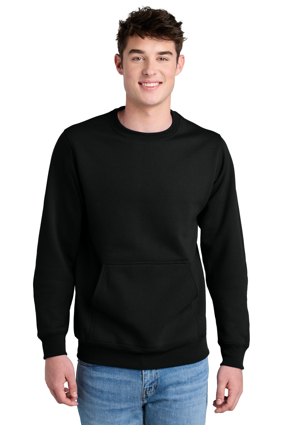 Port & Company ® Core Fleece Crewneck Pocket Sweatshirt PC78PKT