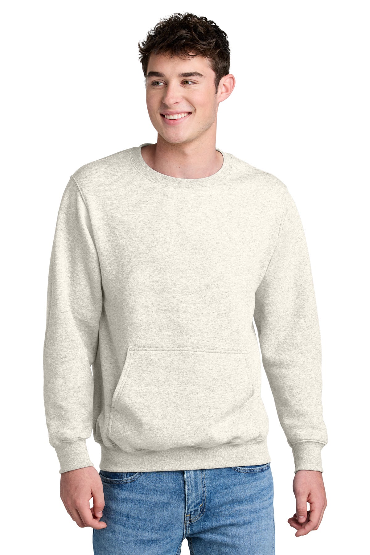Port & Company ® Core Fleece Crewneck Pocket Sweatshirt PC78PKT