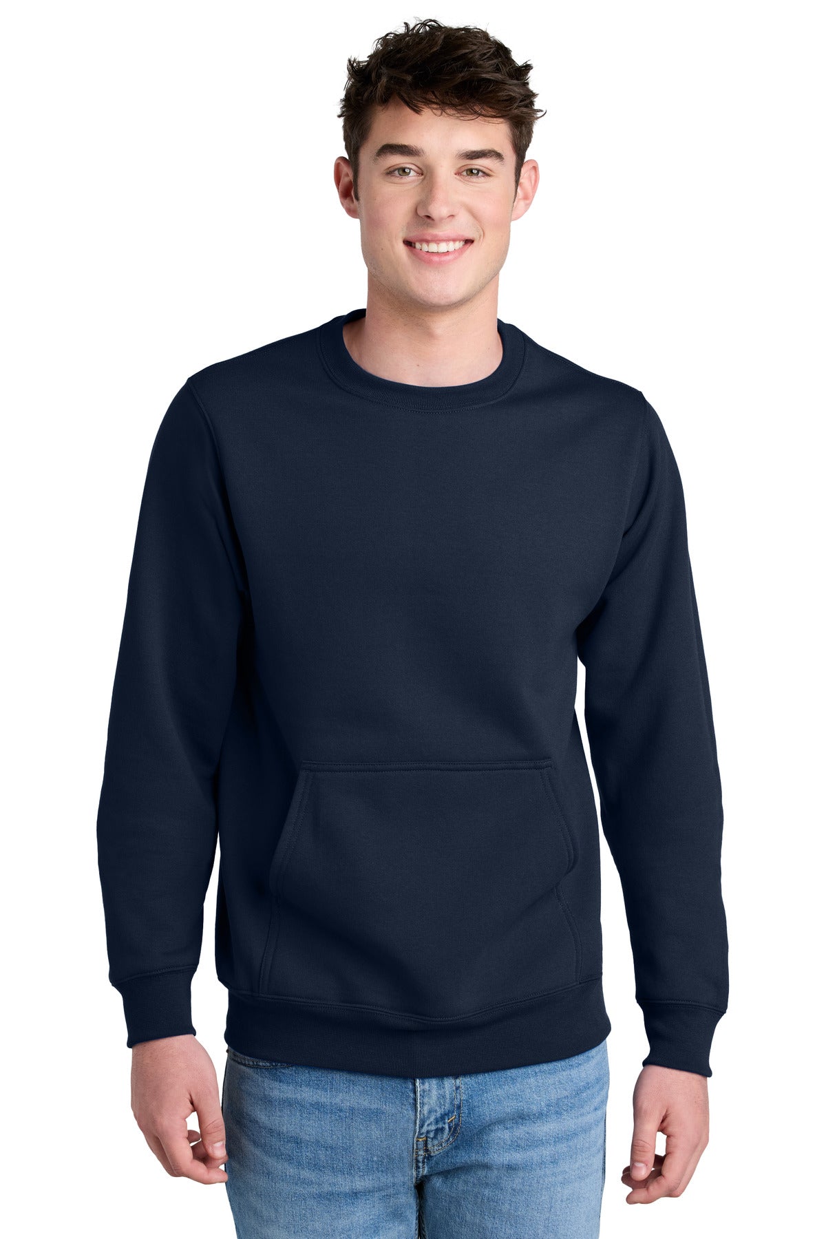 Port & Company ® Core Fleece Crewneck Pocket Sweatshirt PC78PKT