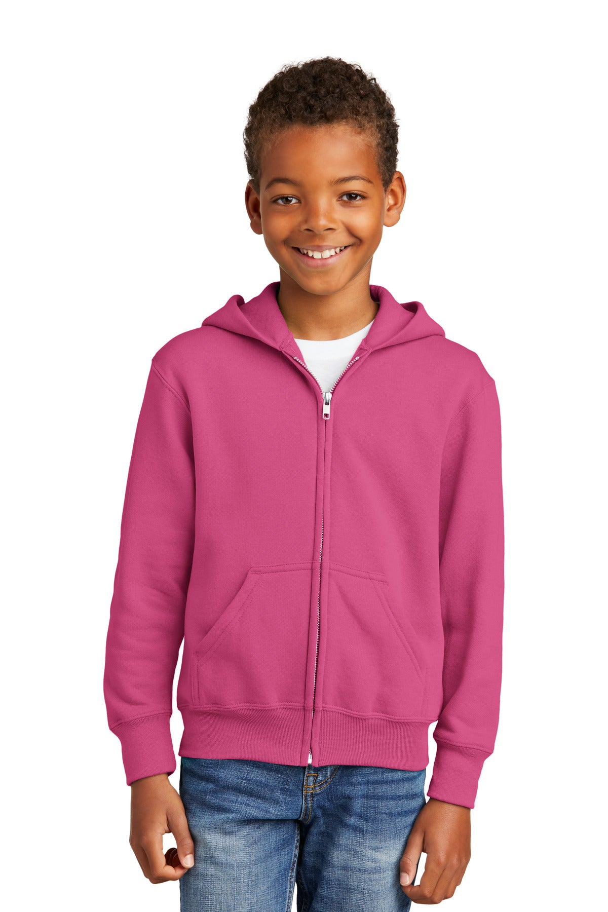 Port & Company ® - Youth Core Fleece Full-Zip Hooded Sweatshirt. PC90YZH