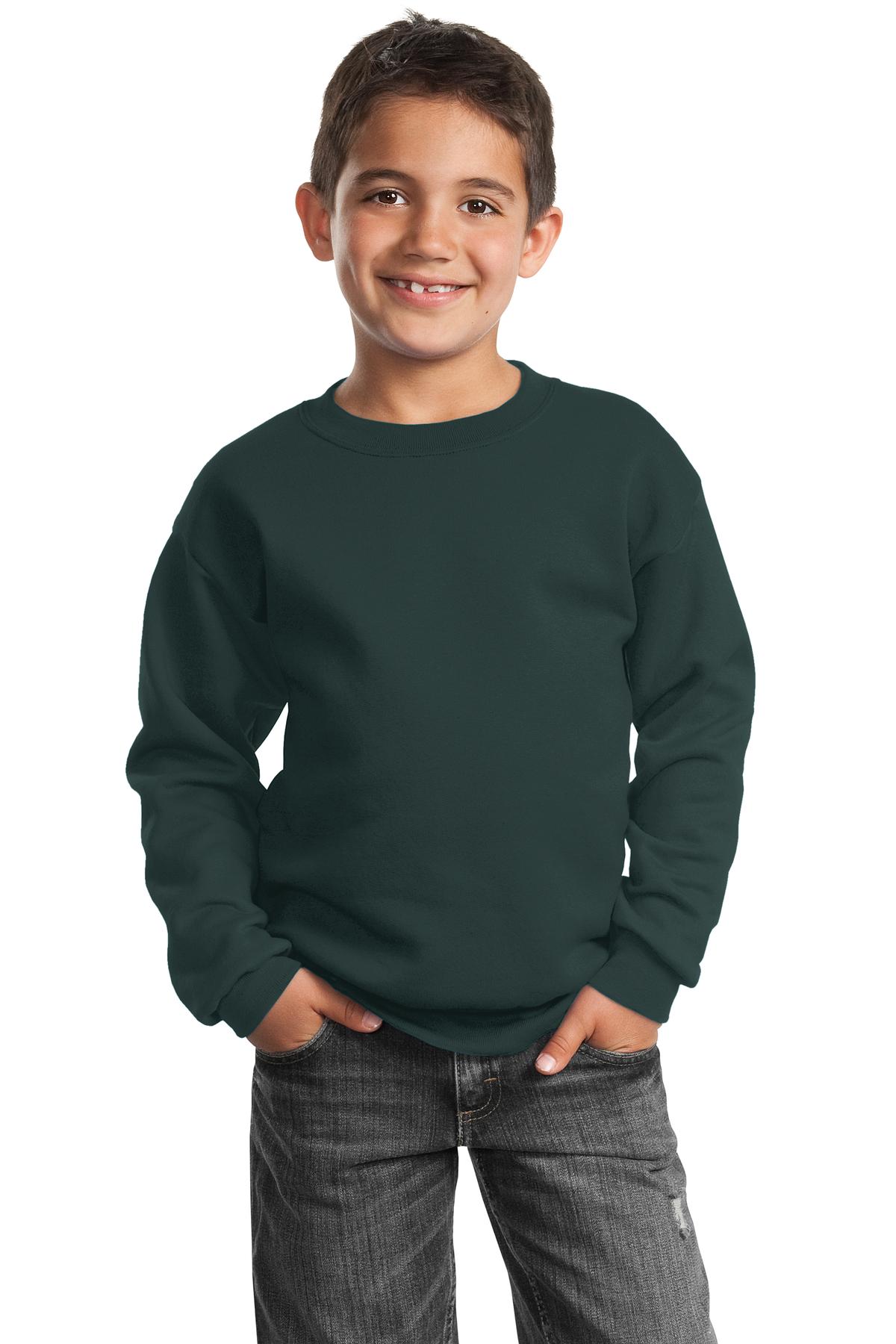 Port & Company ® Youth Core Fleece Crewneck Sweatshirt. PC90Y