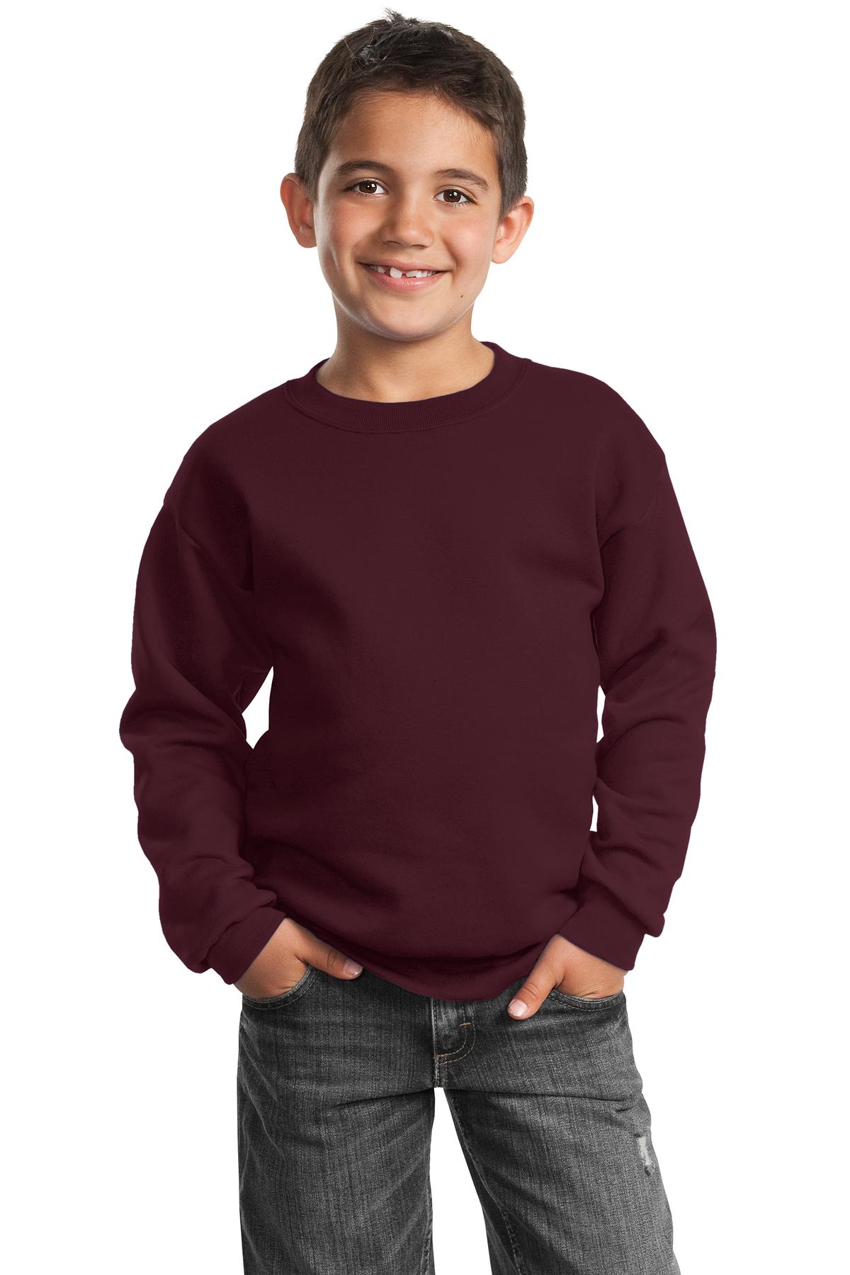 Port & Company ® Youth Core Fleece Crewneck Sweatshirt. PC90Y