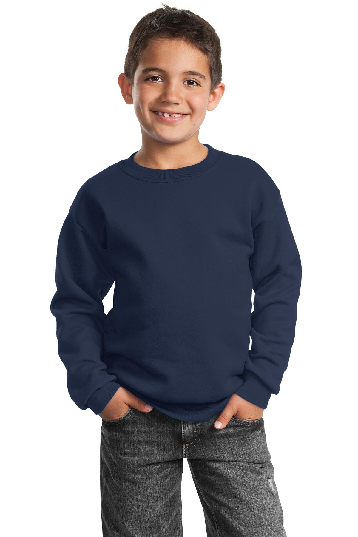 Port & Company ® Youth Core Fleece Crewneck Sweatshirt. PC90Y