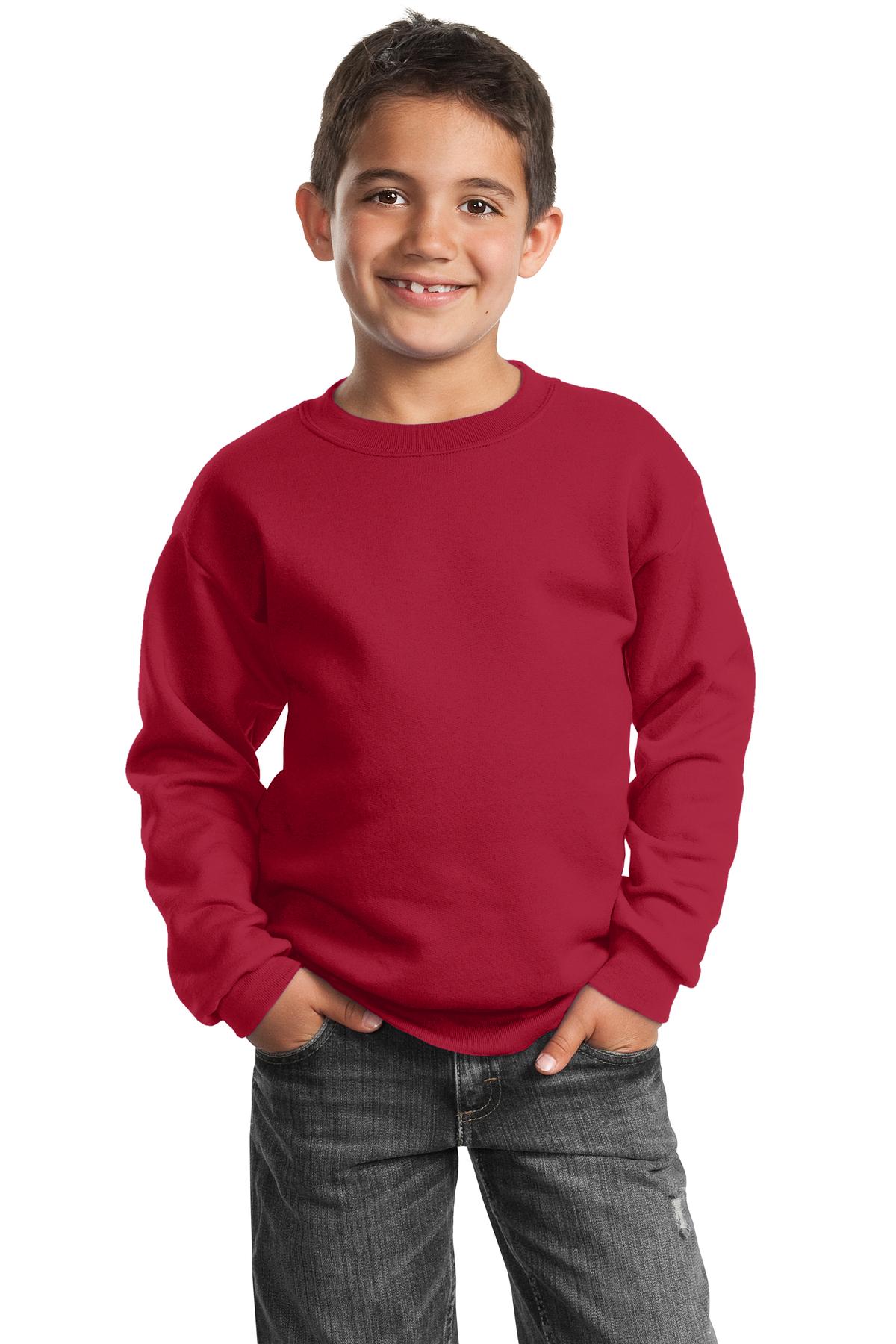 Port & Company ® Youth Core Fleece Crewneck Sweatshirt. PC90Y