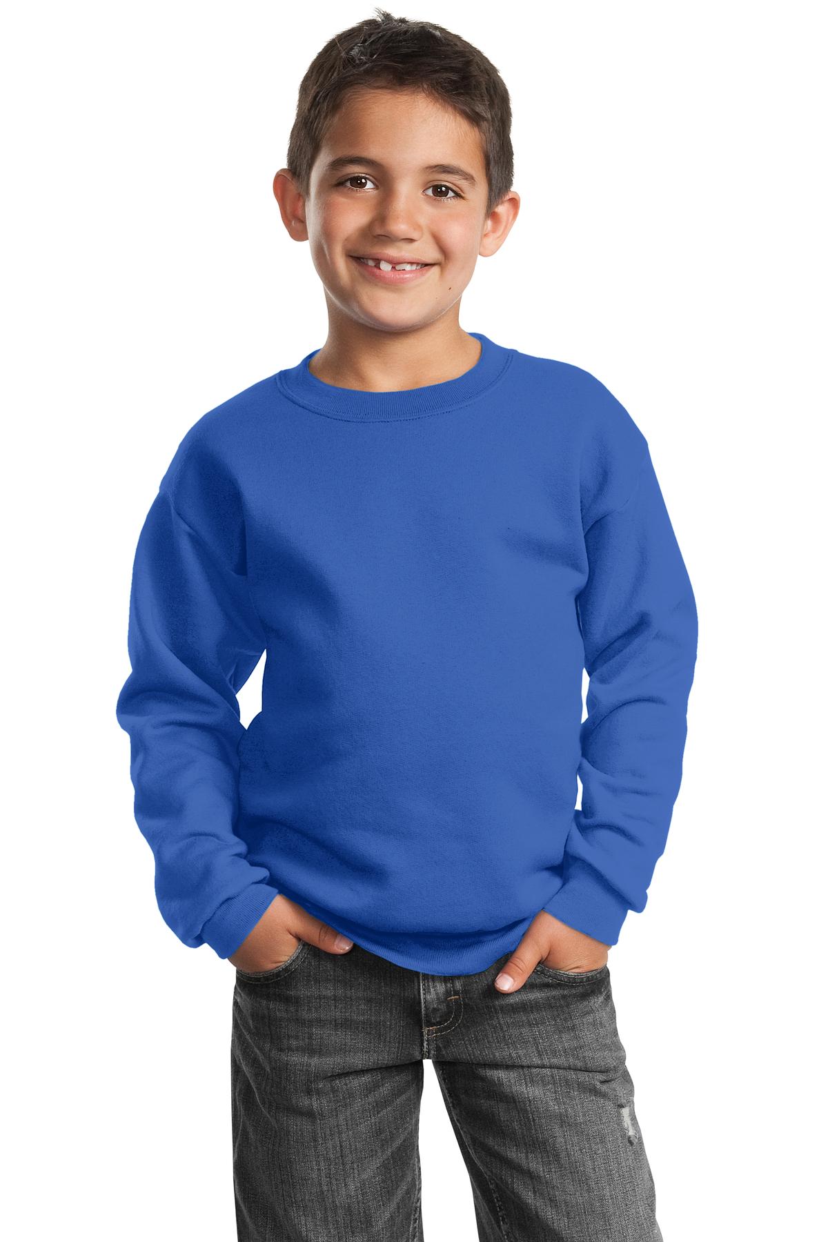 Port & Company ® Youth Core Fleece Crewneck Sweatshirt. PC90Y