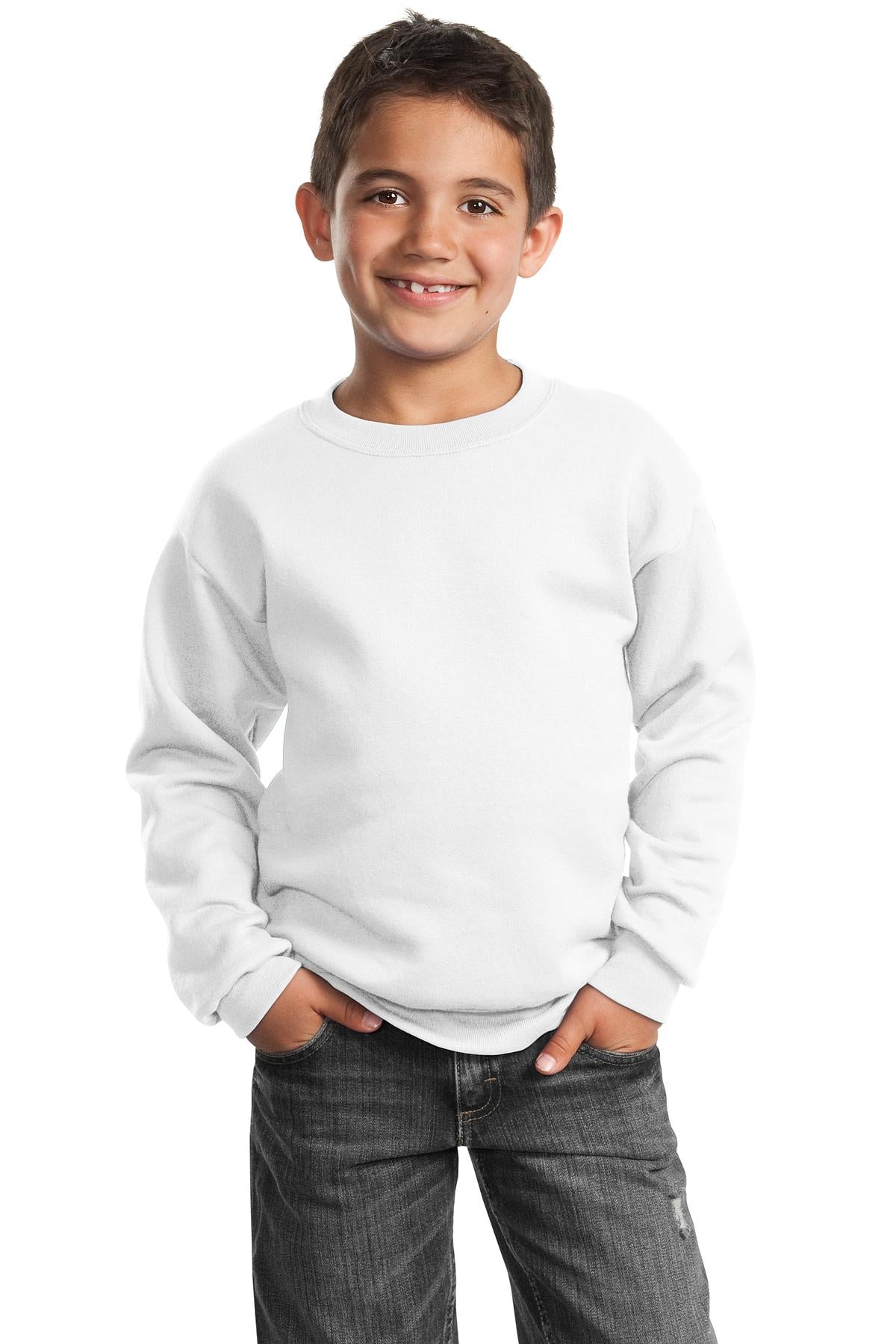 Port & Company ® Youth Core Fleece Crewneck Sweatshirt. PC90Y
