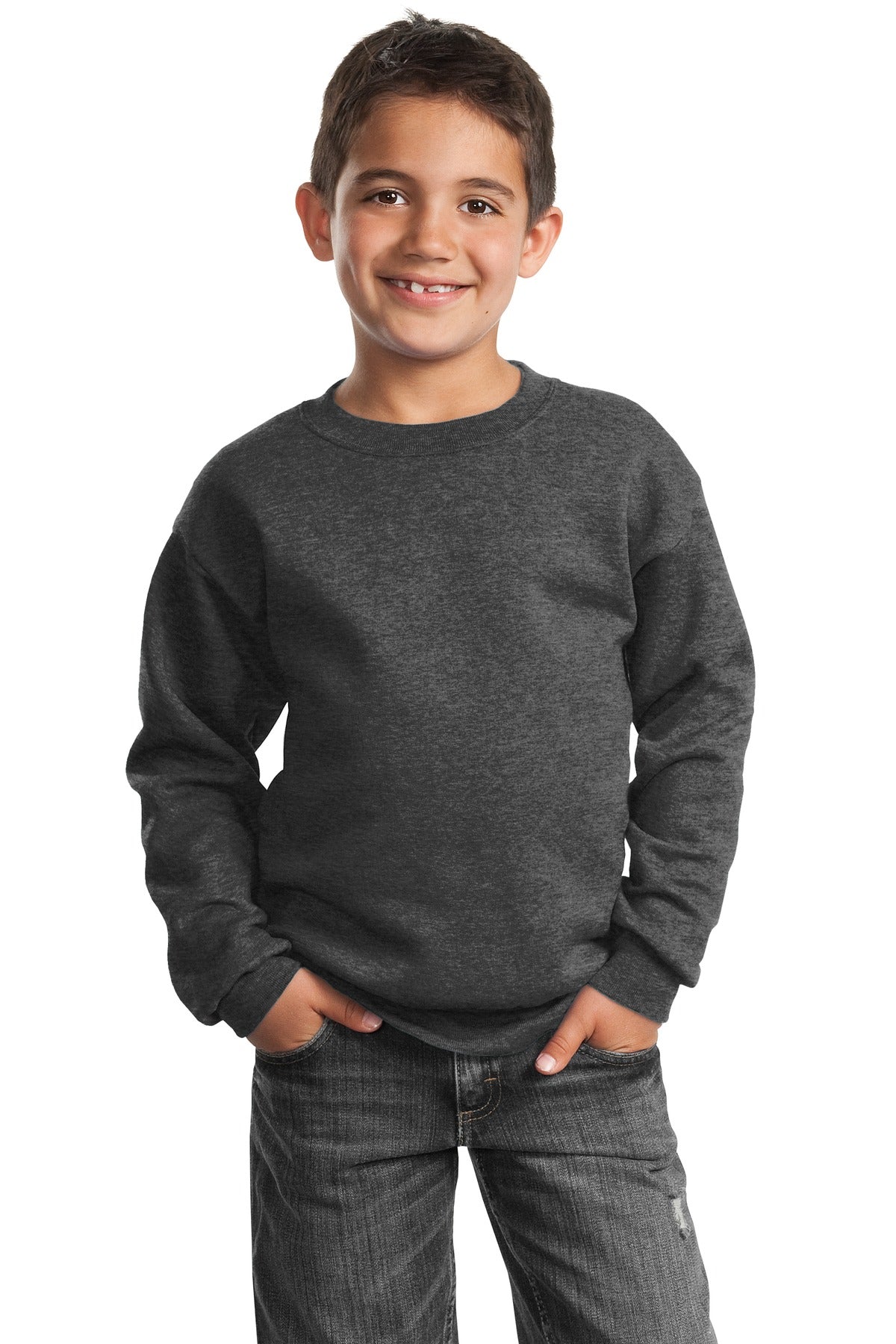 Port & Company ® Youth Core Fleece Crewneck Sweatshirt. PC90Y