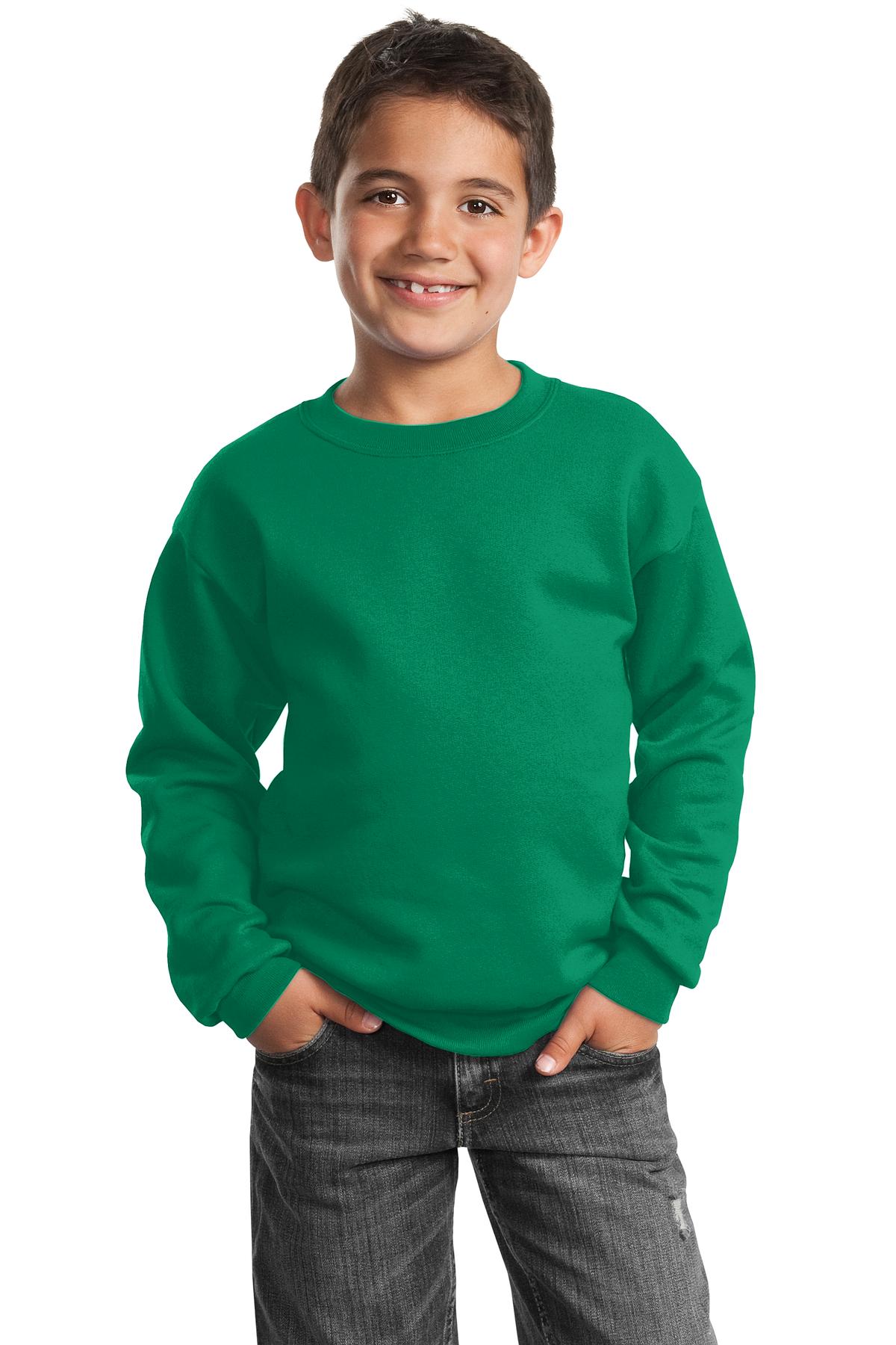Port & Company ® Youth Core Fleece Crewneck Sweatshirt. PC90Y