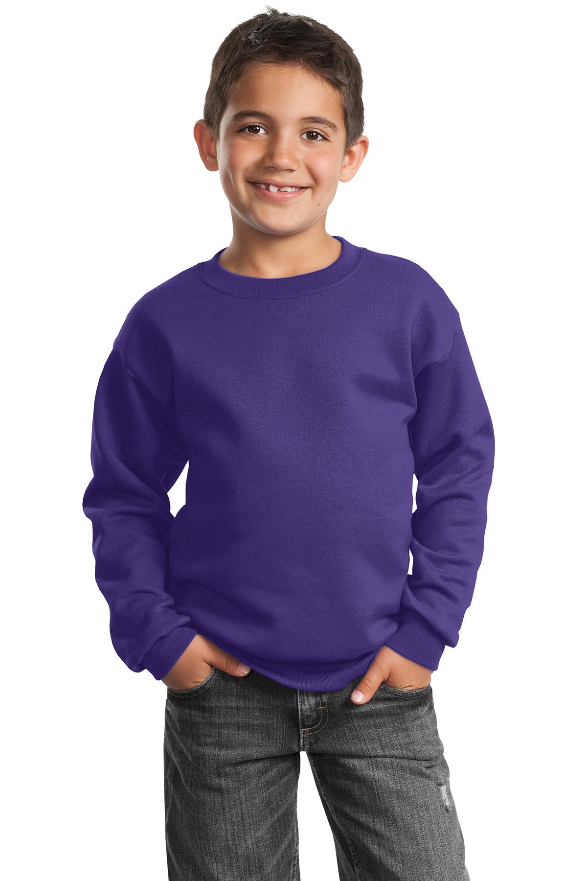 Port & Company ® Youth Core Fleece Crewneck Sweatshirt. PC90Y