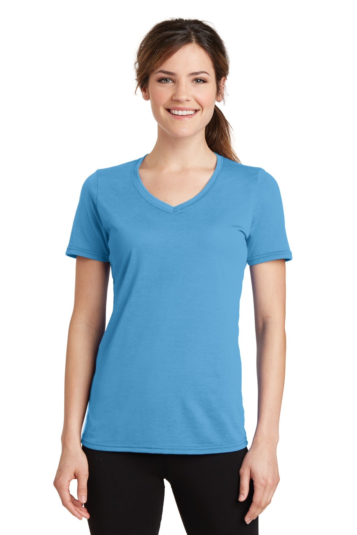 Port & Company ®  Women's Performance Blend V-Neck Tee. LPC381V