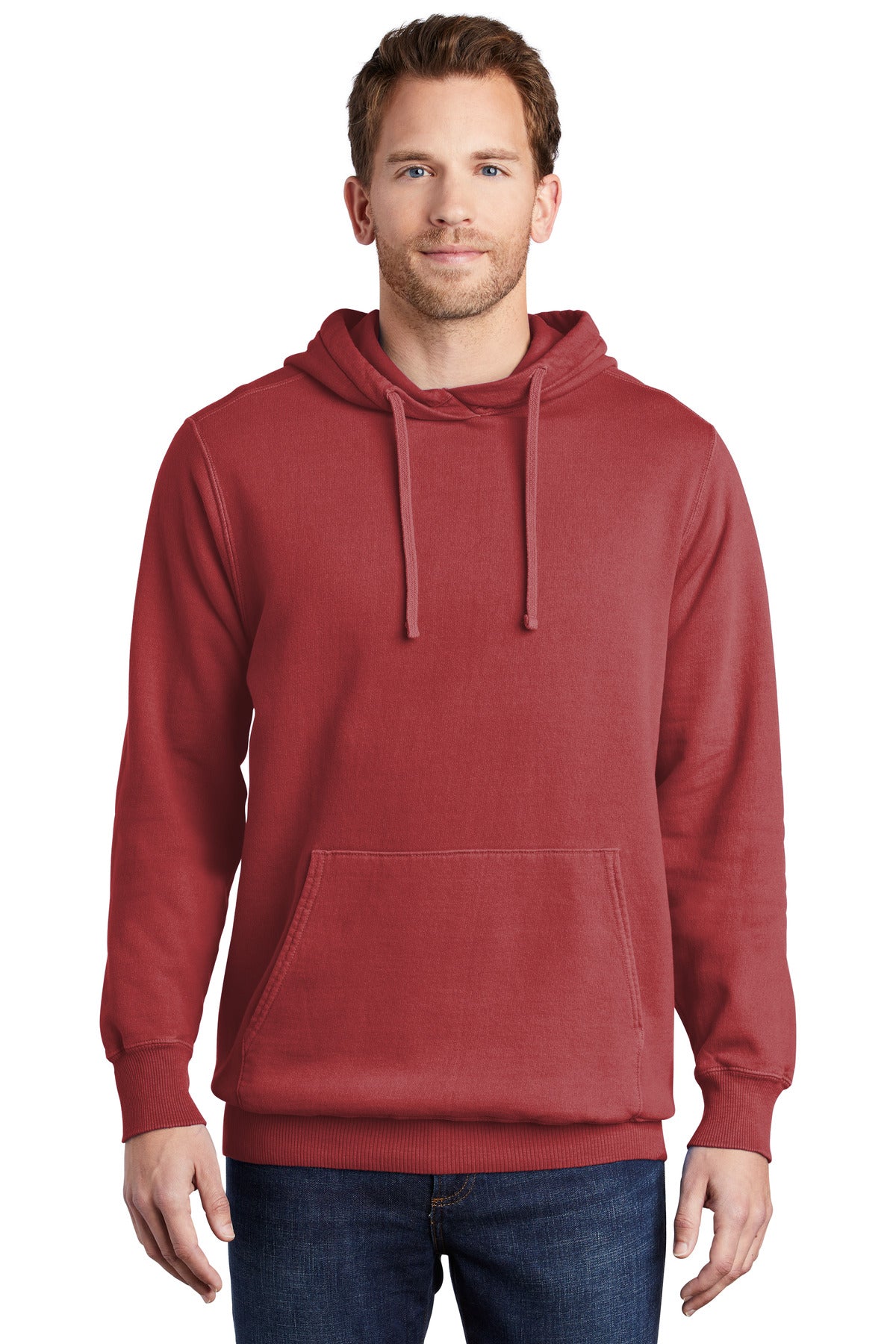 Port & Company ®  Beach Wash ®  Garment-Dyed Pullover Hooded Sweatshirt. PC098H
