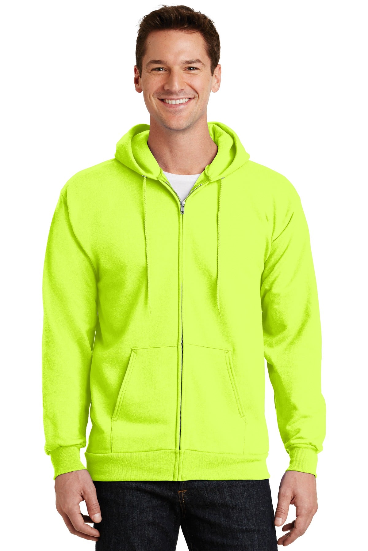 Port & Company ®  Essential Fleece Full-Zip Hooded Sweatshirt.  PC90ZH
