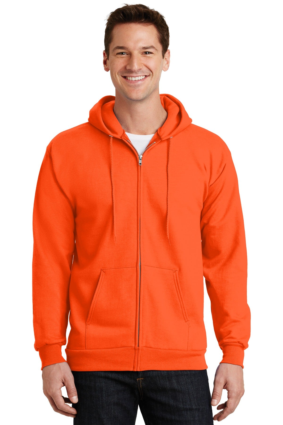 Port & Company ®  Essential Fleece Full-Zip Hooded Sweatshirt.  PC90ZH